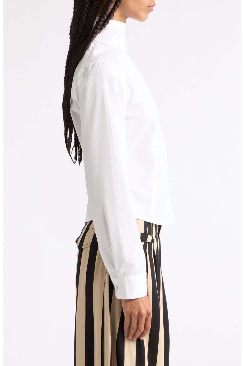 Asymmetrical Front Shirt, Alternate, color, WHITE