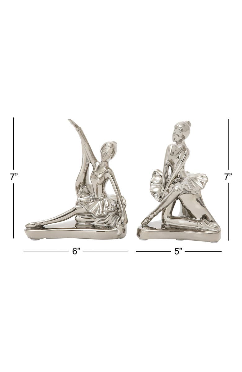 Novogratz Silver Porcelain Glam Dancer Sculpture, Alternate, color, 