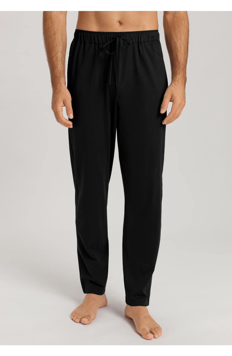 Hanro Night And Day Cotton Drawstring Pants, Alternate, color, Black