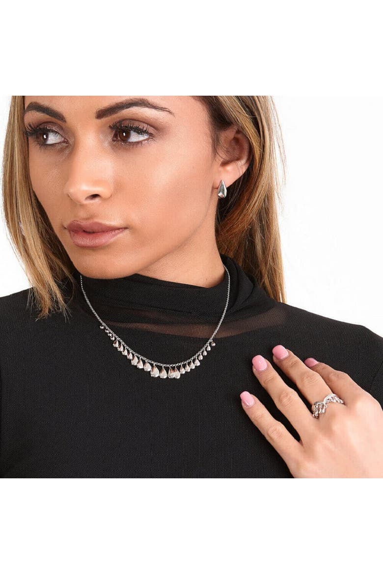 Multi Tear Necklace, Alternate, color, Sterling Silver