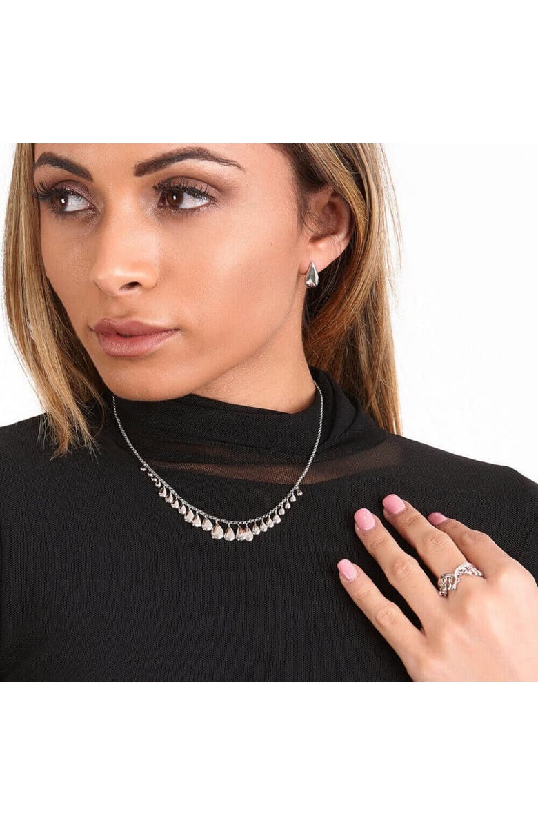 Lucy Quartermaine Multi Tear Necklace, Alternate, color, Sterling Silver