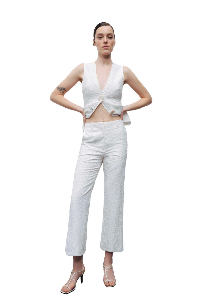 Nocturne Embroidered Bootcut Pants, Alternate, color, 