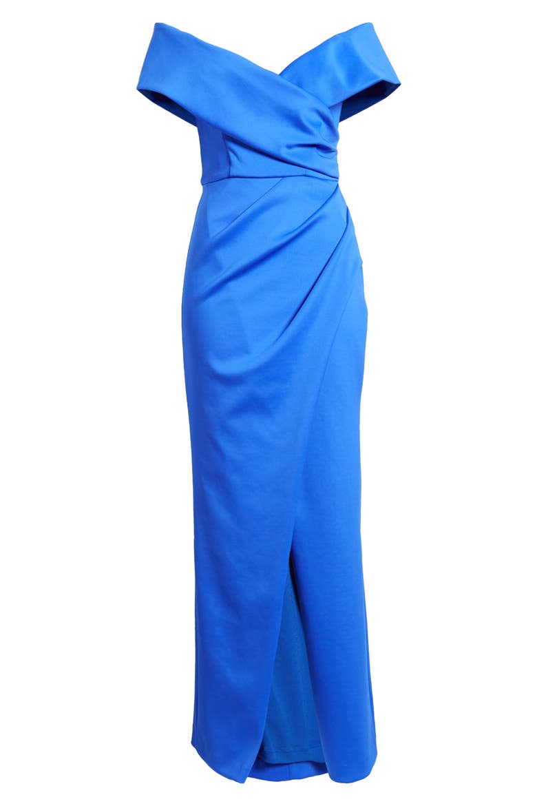 Prisma Off the Shoulder Gown, Alternate, color, VIBRANT BLUE