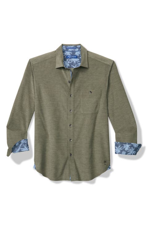 Coastline Cord Cotton Button-Up Shirt