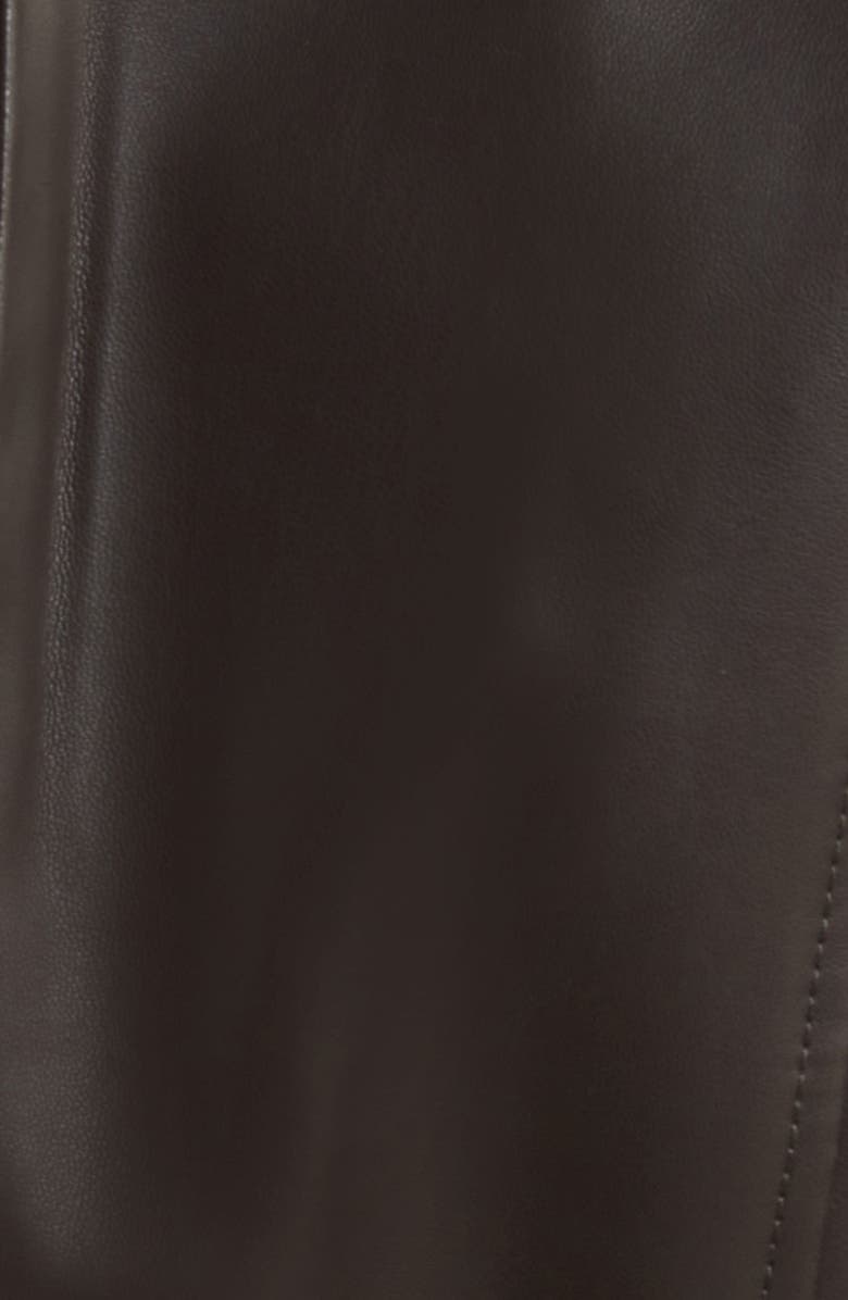 Via Spiga Faux Leather & Faux Fur Coat, Alternate, color, 