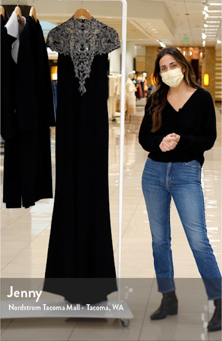 Embroidered Lace Evening Gown, sales video thumbnail