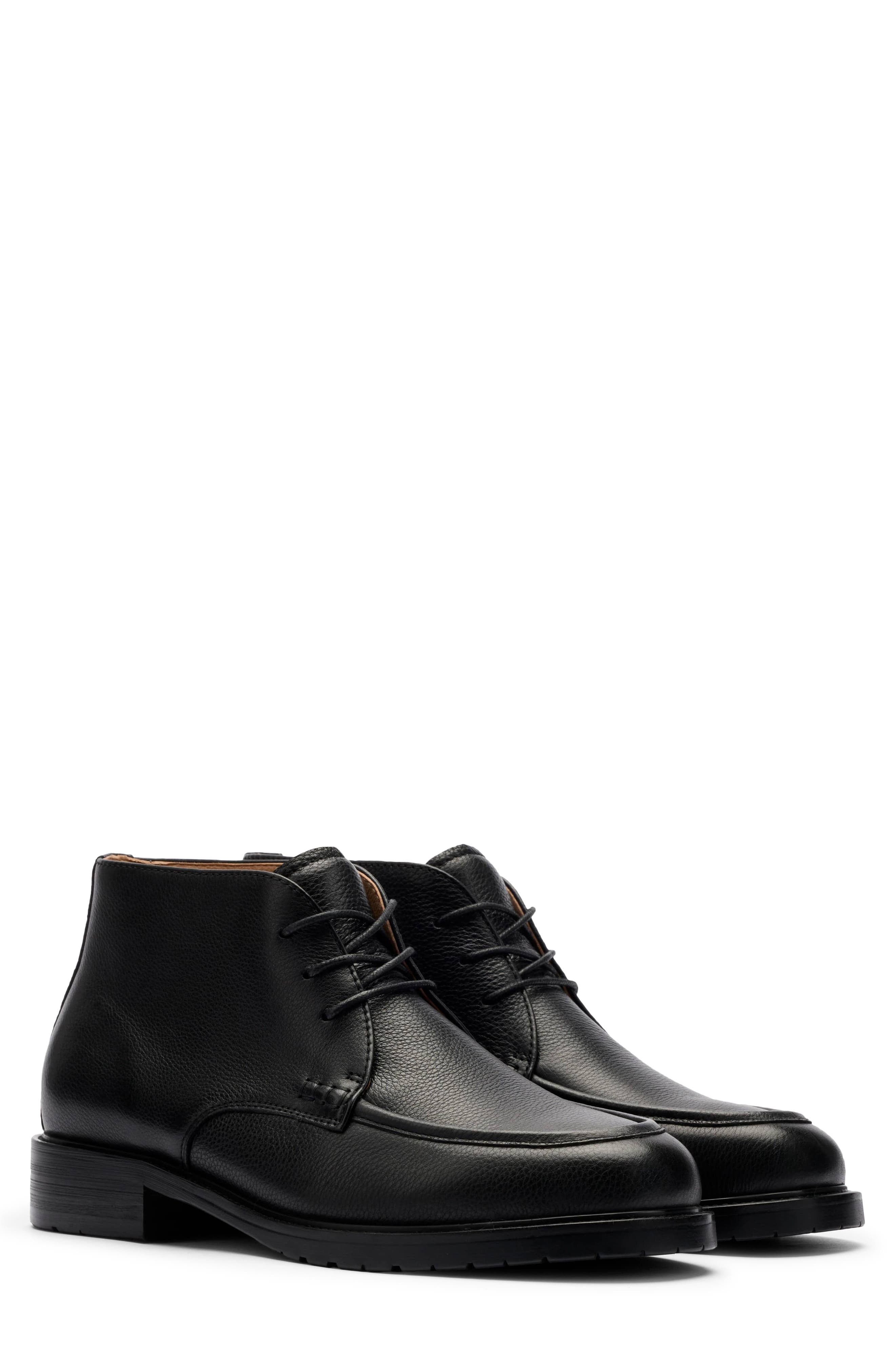 Logan Leather Chukka Boot, Main, color, BLACK