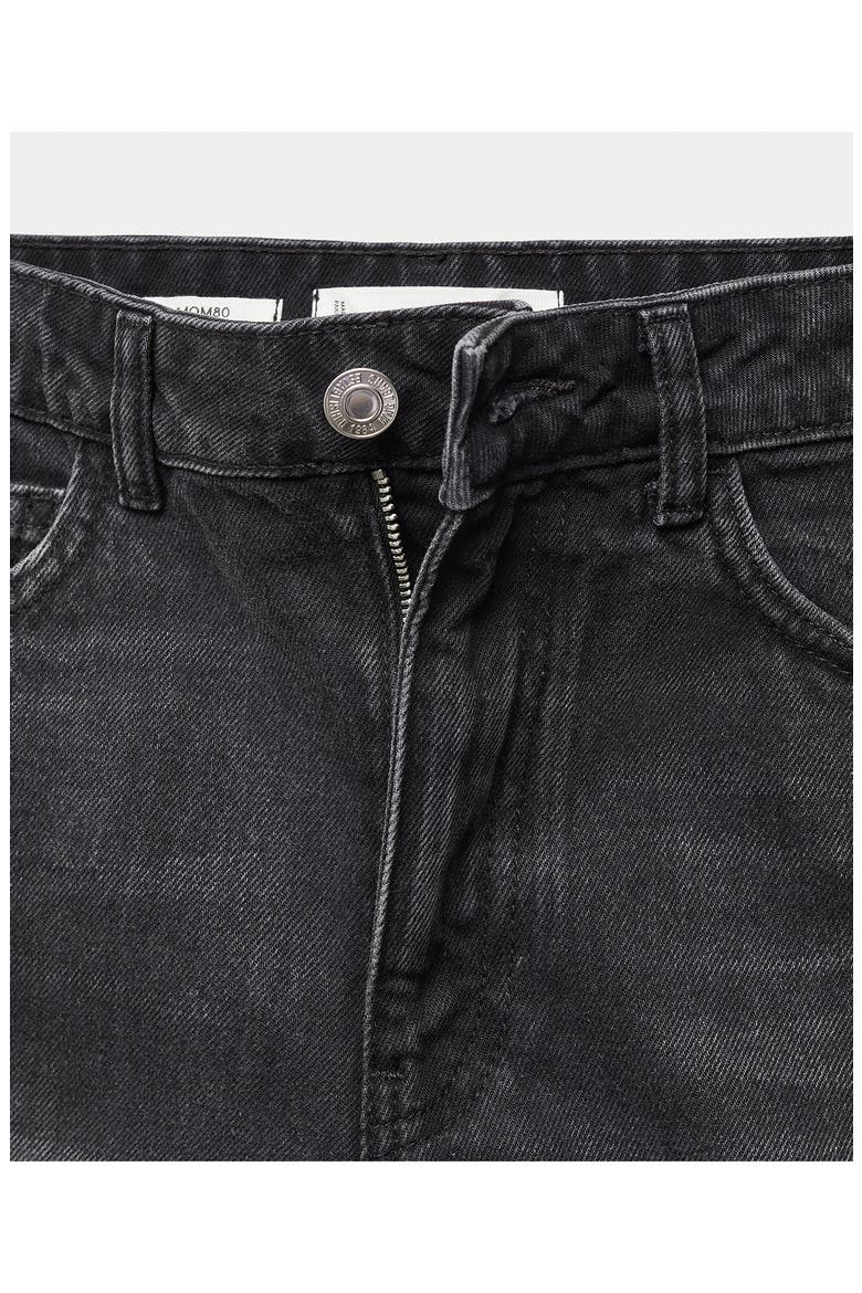 High Waist Mom Fit Denim Shorts, Alternate, color, BLACK DENIM
