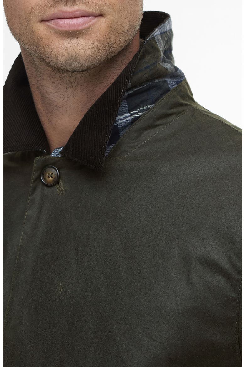 Lorden Waxed Mackintosh Jacket, Alternate, color, OLIVE