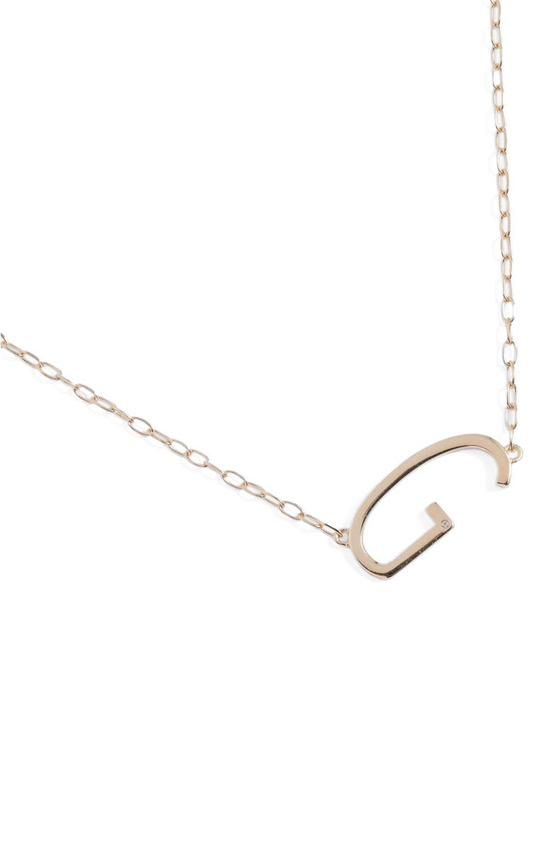 Alex and Ani Gold Elongated Initial Pendant Necklace, Alternate, color, Gold - G