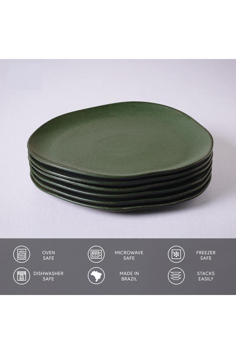 Oval Dinner Plate - Set of 6, Alternate, color, Greenery