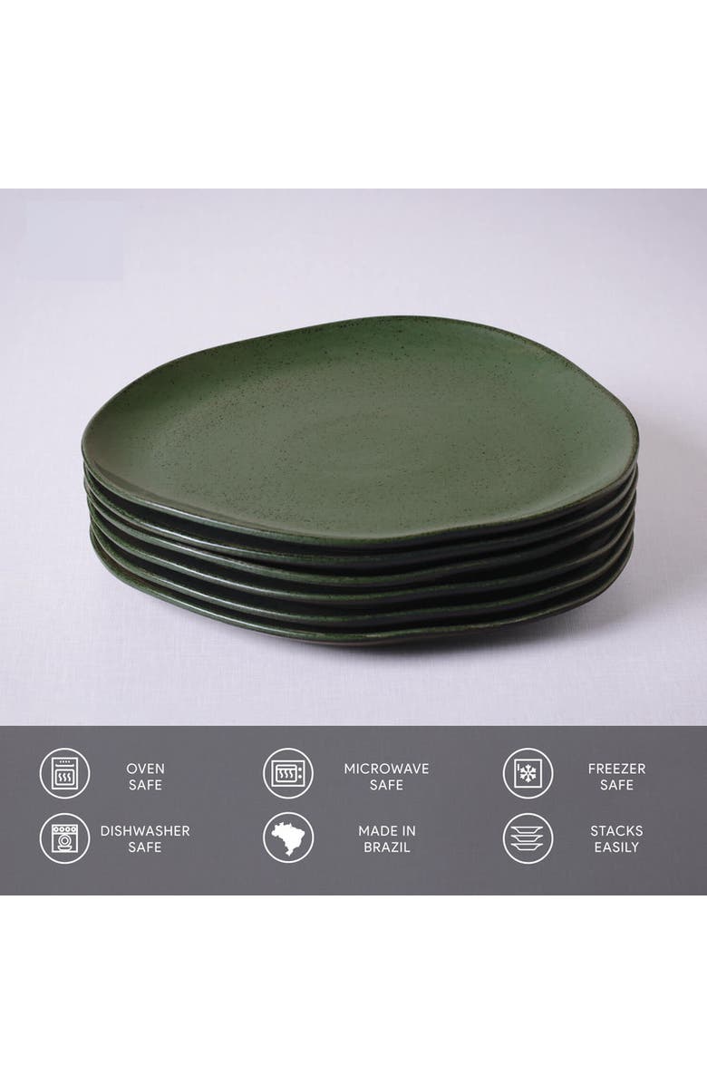 Porto Brasil Oval Dinner Plate - Set of 6, Alternate, color, Greenery