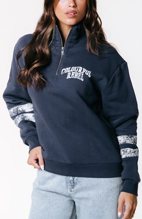 Varsity Logo Relaxed Zip Sweat