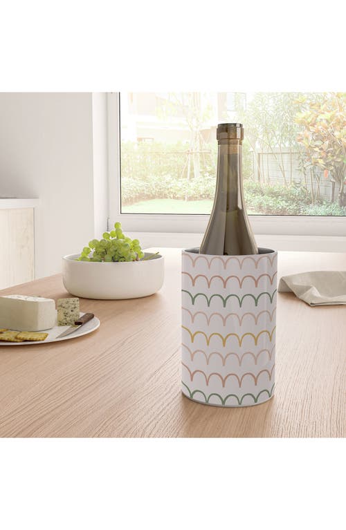 Deny Designs Abstract Waves Stainless Steel Wine Chiller In Green