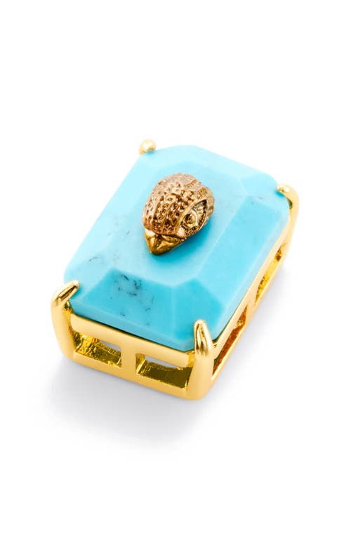 KURT GEIGER KURT GEIGER LONDON TURQUOISE EAGLE HEAD STUD EARRINGS