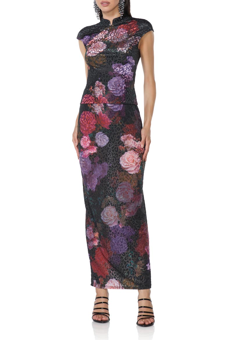 Vanya Maxi Skirt, Alternate, color, VIOLET ROSES