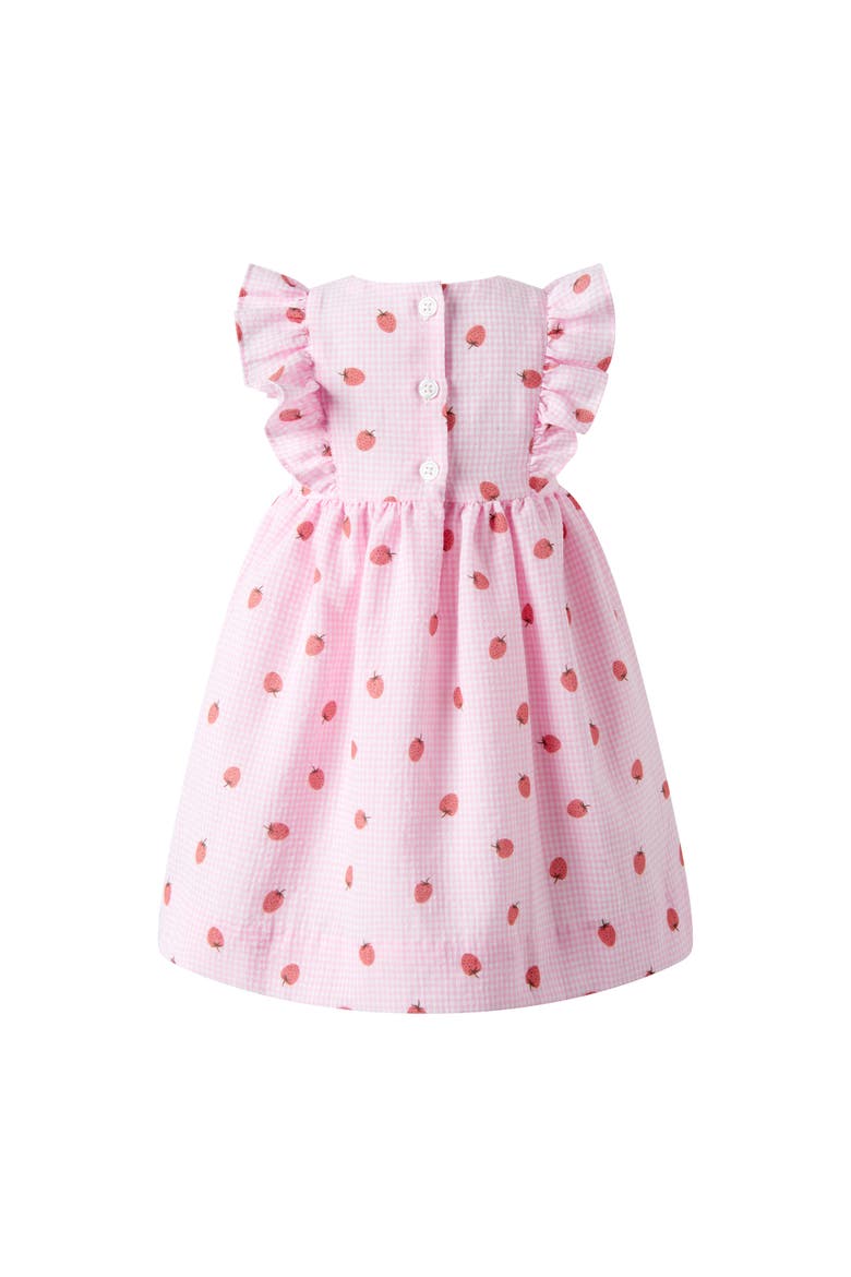 Strawberry Gingham Sundress & Hat, Alternate, color, Pink