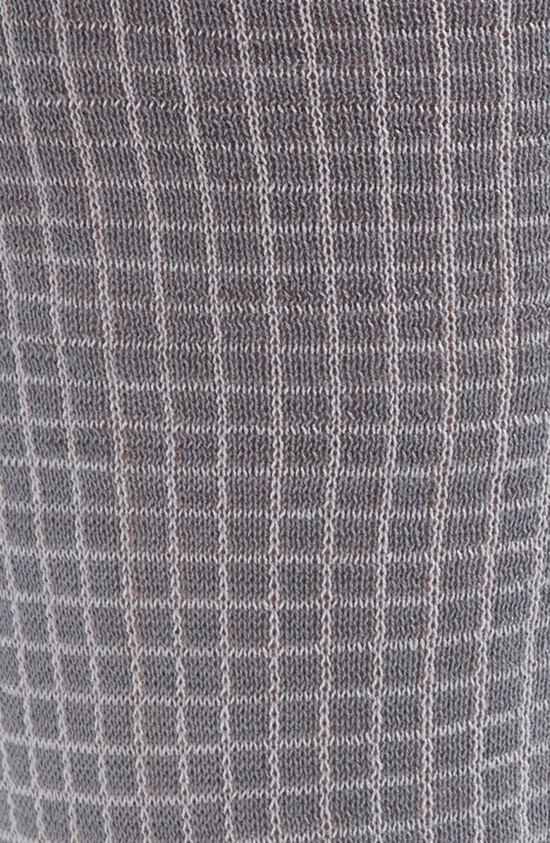 Canali Microcheck Cotton Dress Socks, Alternate, color,