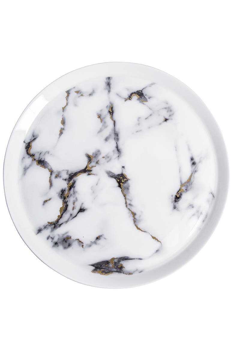 Marble Venice Fog Charger Plate, Main, color, White