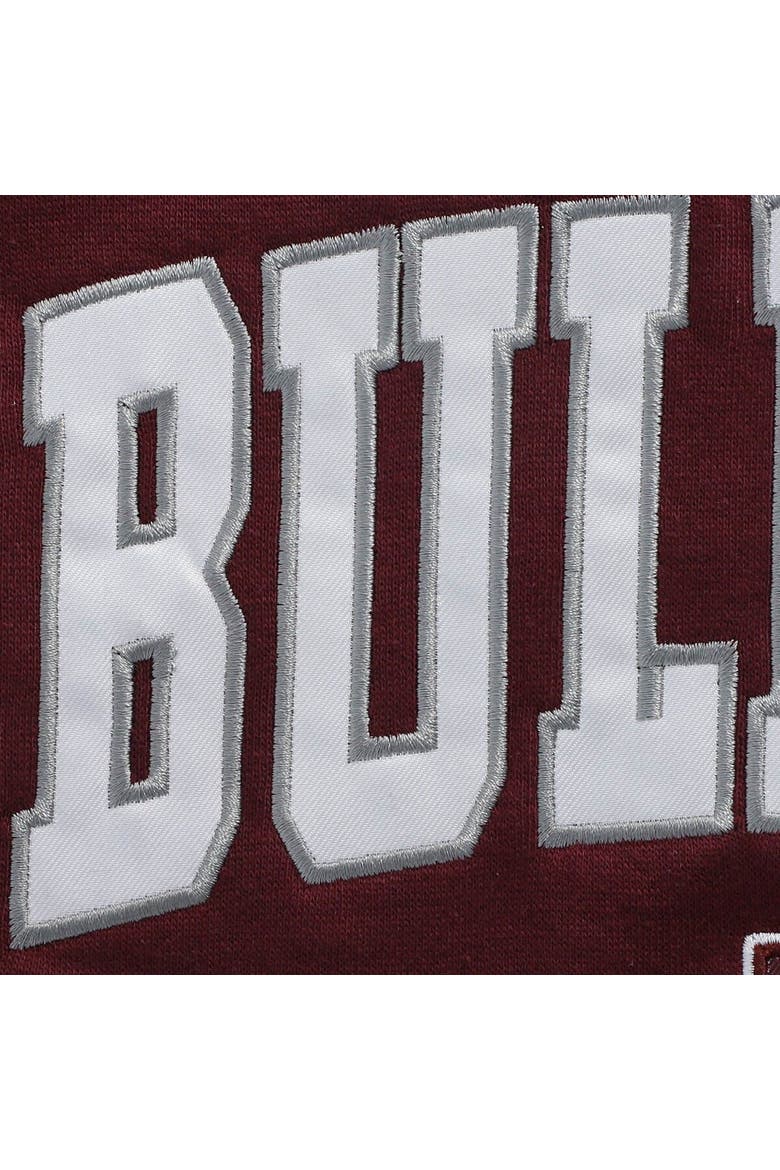 Men's Colosseum Maroon Mississippi State Bulldogs Arch & Logo Tackle Twill Pullover Sweatshirt, Alternate, color, Maroon