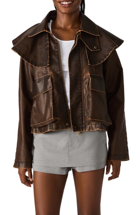 Vavara Faux Leather Jacket