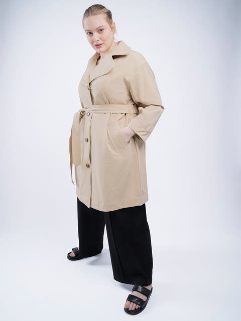 Tech Twill Trench Coat Plus Size