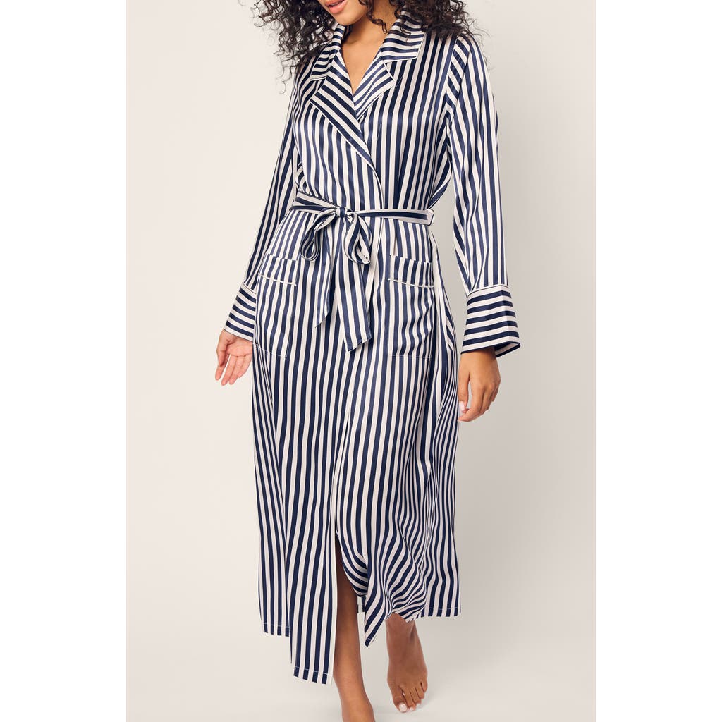 PETITE PLUME PETITE PLUME BENGAL STRIPE SILK ROBE