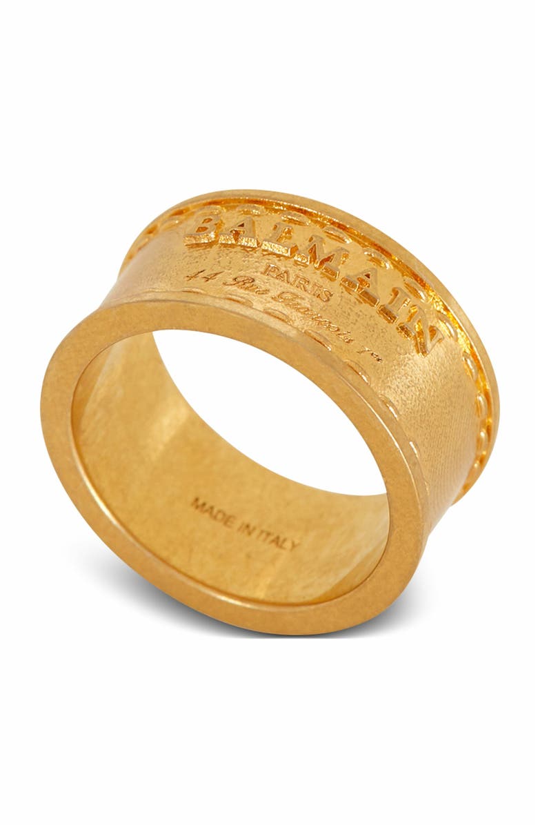 Balmain Signature Tubular Ring-brass, Alternate, color,