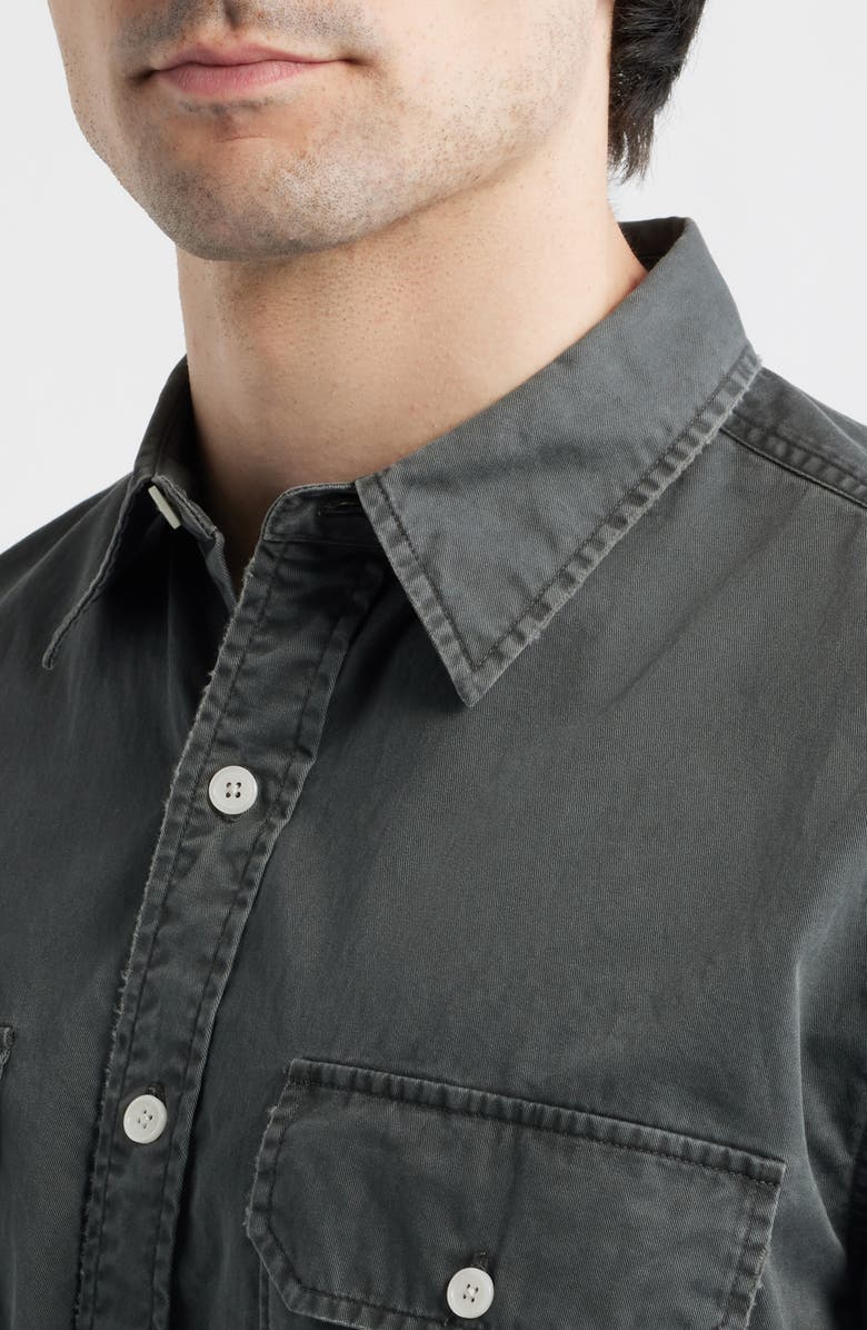 925 Originals Blueprint Short Sleeve Button-Up Work Shirt, Alternate, color, Washed Black