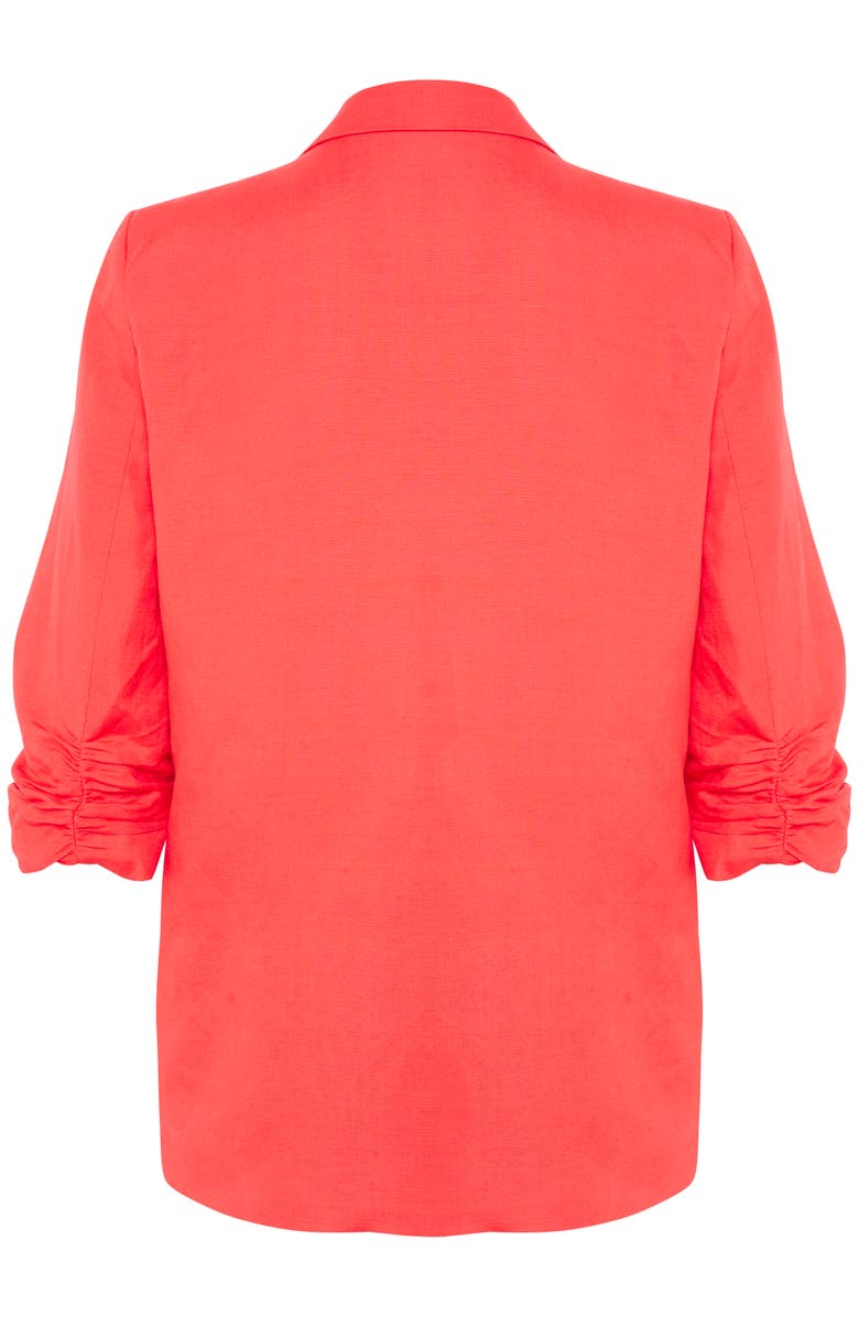 Soaked in Luxury Malia Open Front Notch Lapel Blazer, Alternate, color, Hot Coral