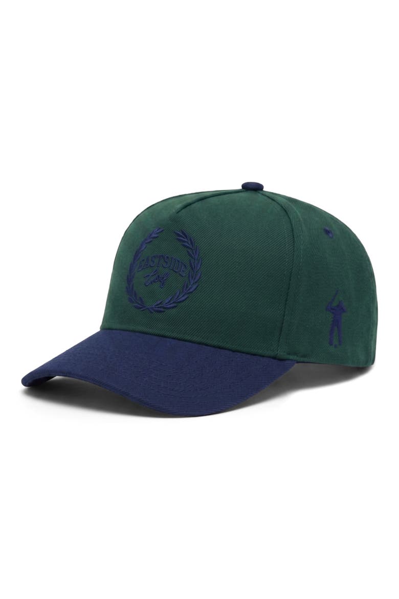Statement Snapback Ball Cap, Main, color, VERDE/NAVY