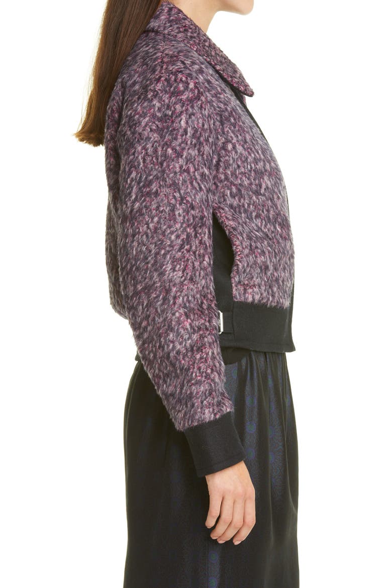 Vows Alpaca Blend Zip Jacket, Alternate, color, FUCHSIA 304