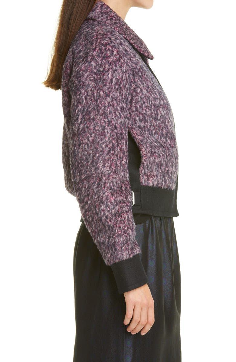 Dries Van Noten Vows Alpaca Blend Zip Jacket, Alternate, color,