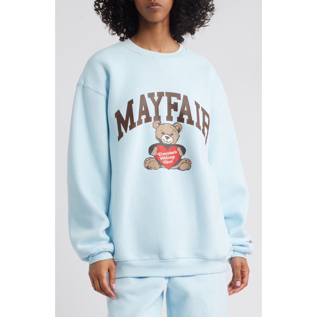 THE MAYFAIR GROUP Bear Fleece Graphic Sweatshirt in Blue  product