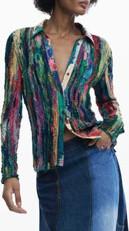 Desigual Textured Button-Up Shirt