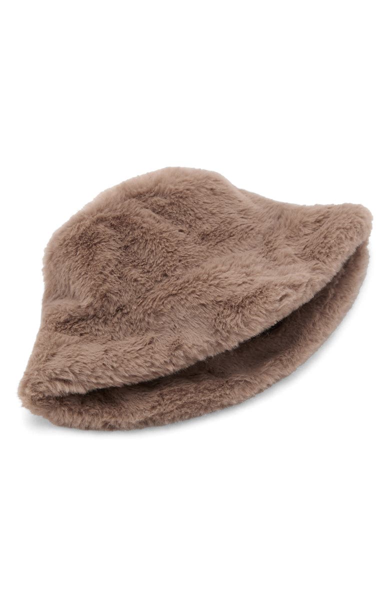 MANGO TEEN Faux Fur Bucket Hat, Alternate, color,