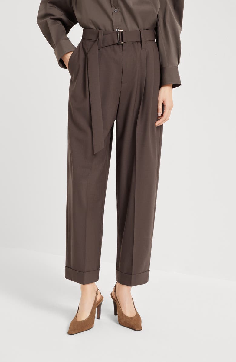 Brunello Cucinelli Sartorial Baggy trousers, Alternate, color, Cocoa