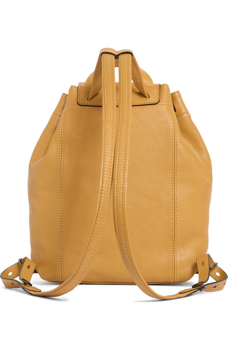 Longchamp Le Pliage Leather Backpack, Alternate, color, Honey