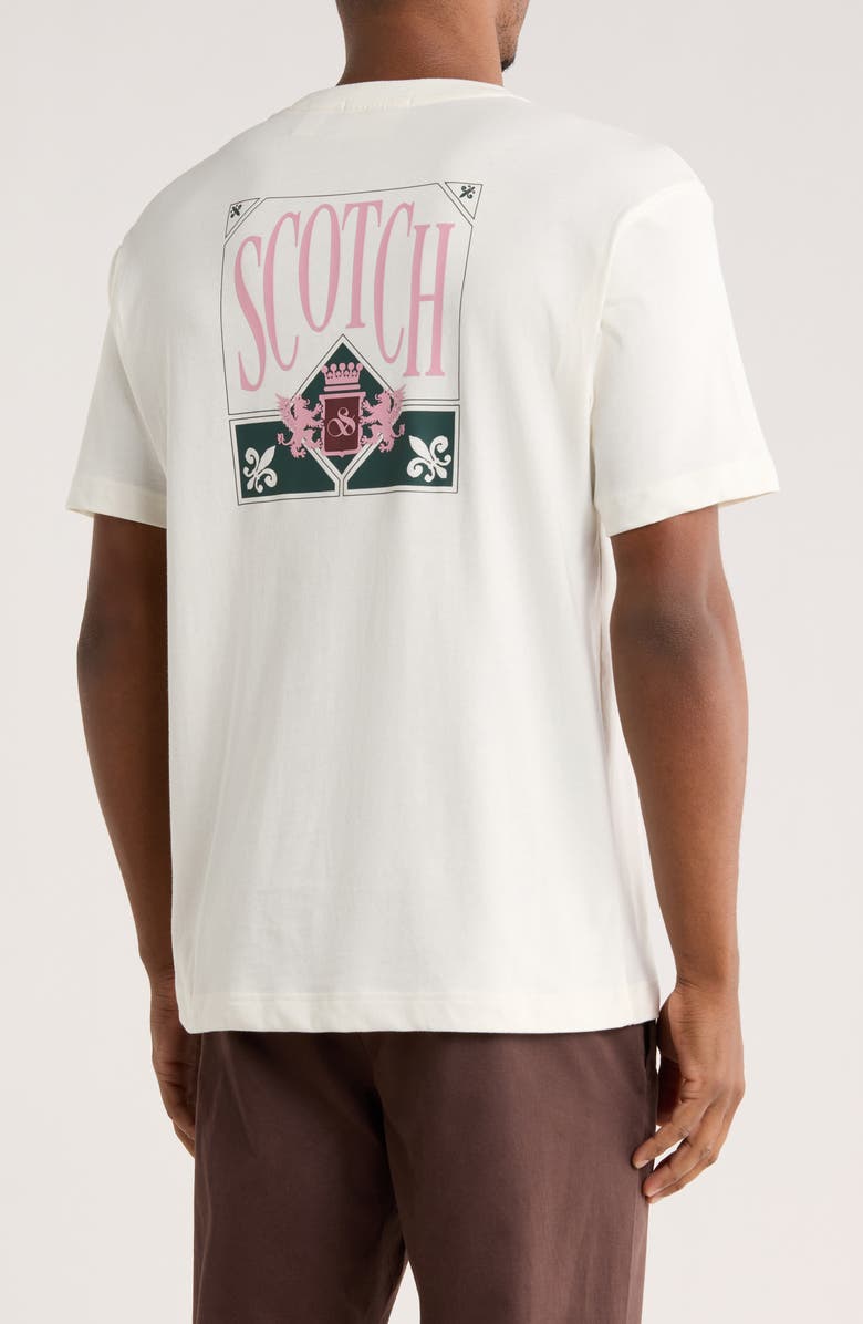 Scotch & Soda Crest Graphic Print T-Shirt, Alternate, color, White/ Pastel