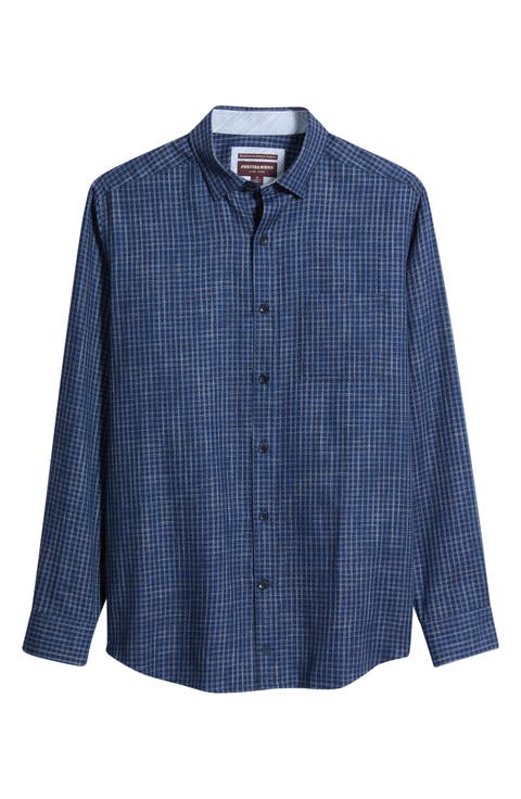 Collin Jacquard Cotton Button-Up Shirt