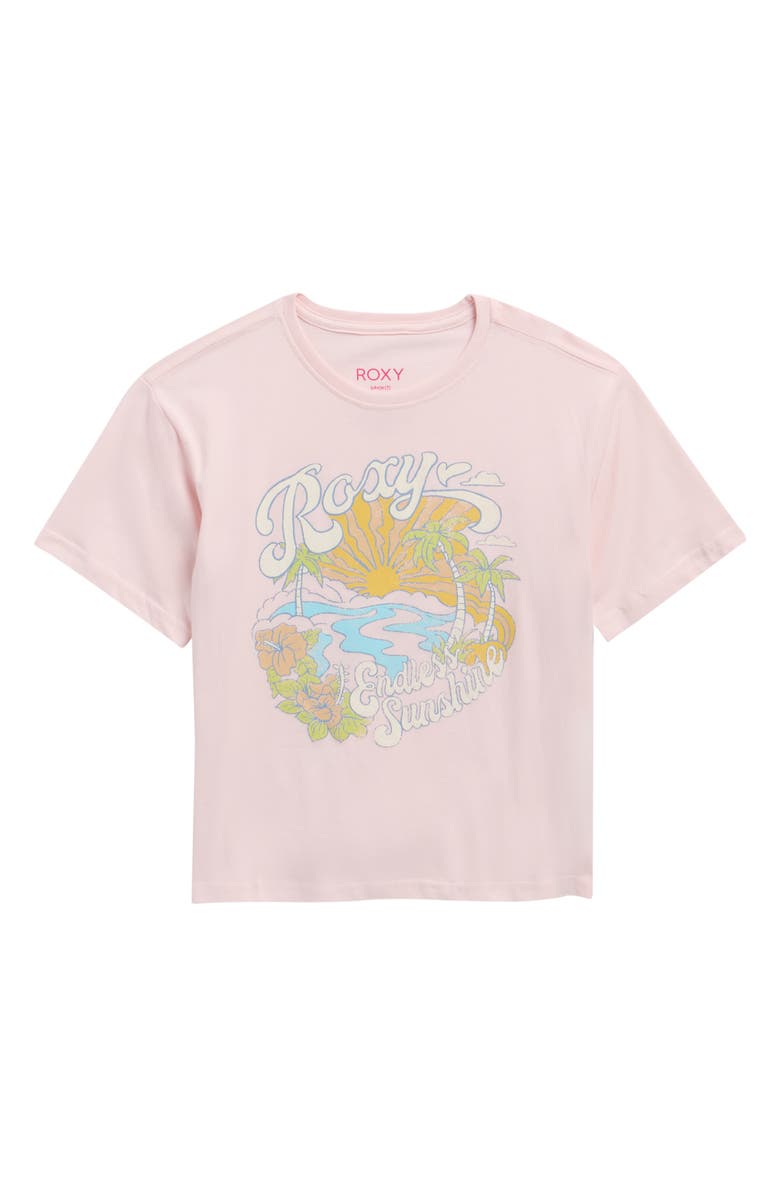 Roxy Kids' Endless Sunshine Graphic T-Shirt, Main, color, Pink Dogwood