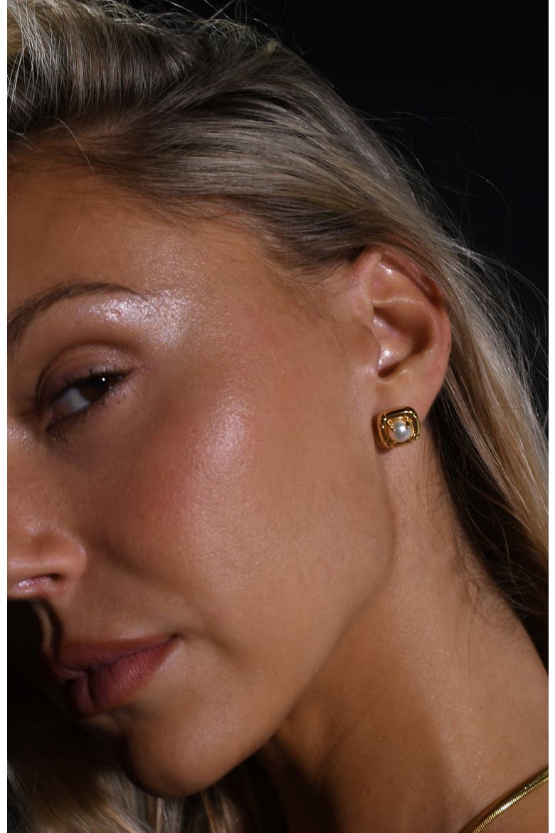 Odette Earrings, Alternate, color, Yellow Gold
