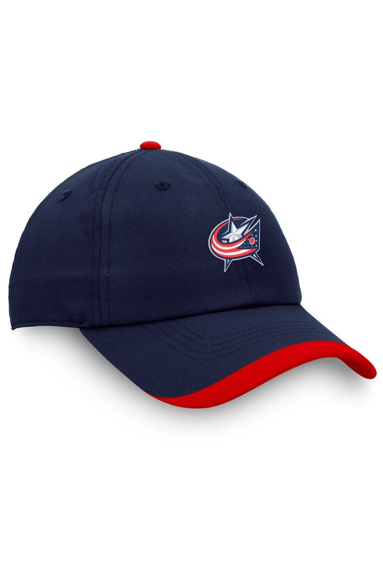 FANATICS Men's Fanatics Branded Navy Columbus Blue Jackets Authentic Pro Rink Pinnacle Adjustable Hat, Alternate, color, Navy