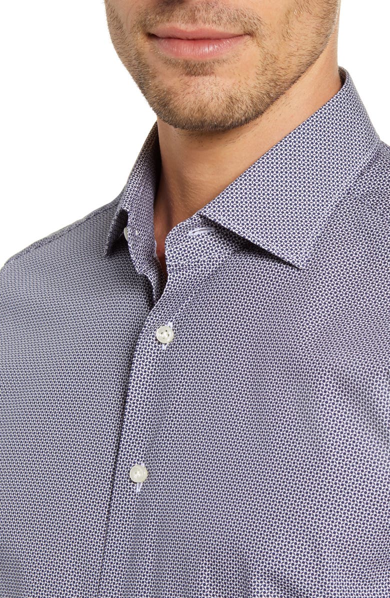 Emanuel Berg Regular Fit Dot Print Button-Up Shirt, Alternate, color, 