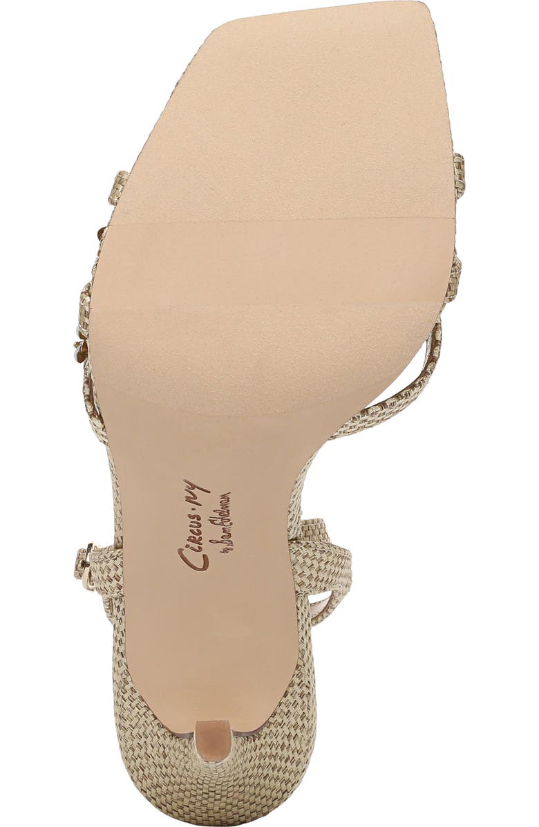 Circus NY by Sam Edelman Bria Flora Ankle Strap Sandal, Alternate, color, Light Natural