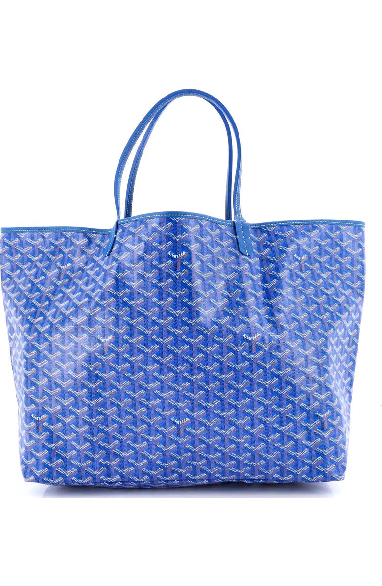 Pre-Owned Goyard Saint Louis Tote Coated Canvas PM, Main, color, Blue