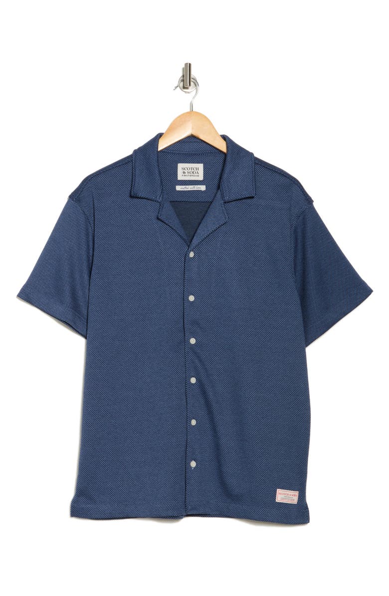 Scotch & Soda Short Sleeve Button Front Shirt, Alternate, color, 