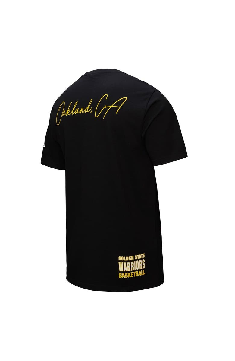 Mitchell & Ness Men's Black Golden State Warriors Black Out Collection Vintage Premium T-Shirt, Alternate, color, Black