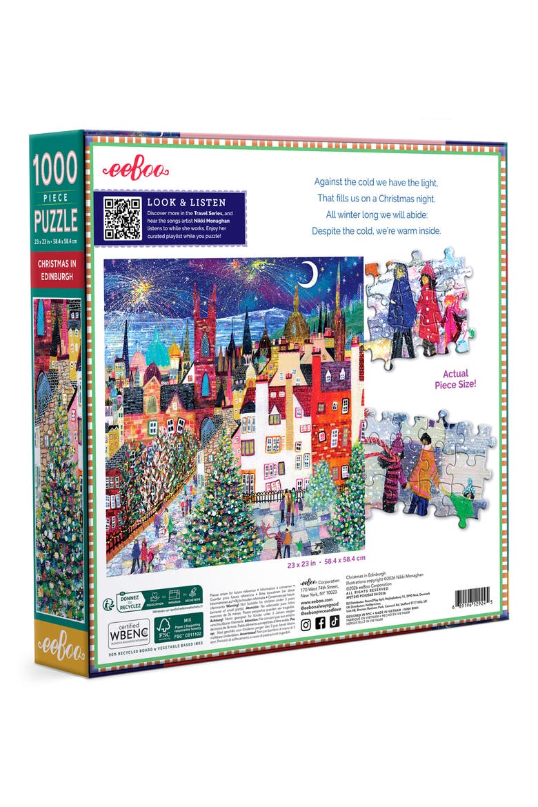 Kids' Christmas in Edinburgh 1000-Piece Puzzle, Alternate, color, MULTI