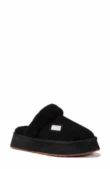 Australia Luxe Collective Genuine Shearling Platform Mule Slipper